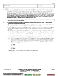 Form JV-421 Dispositional Attachment: Removal From Custodial Parent - Placement With Nonparent - California, Page 7