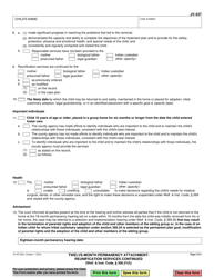 Form JV-437 &quot;Twelve-Month Permanency Attachment: Reunification Services Continued&quot; - California, Page 2