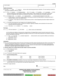 Form JV-672 Findings and Orders After Six-Month Prepermanency Hearing - Delinquency - California, Page 3