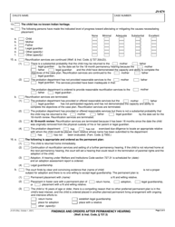Form JV-674 Findings and Orders After Permanency Hearing - Delinquency - California, Page 2