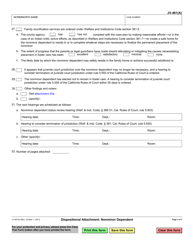 Form JV-461(A) Dispositional Attachment: Nonminor Dependent - California, Page 3