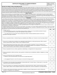 Form SF-328 Certificate Pertaining to Foreign Interests