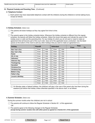 Form JD-FM-284 Custody Agreement and Parenting Plan - Connecticut, Page 2