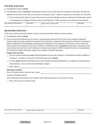 Form JD-CR-90 &quot;Motion for Suspension of Prosecution and Order of Treatment - Alcohol or Drug Dependency&quot; - Connecticut, Page 2