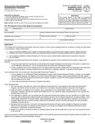 Form JD-CR-154 &quot;Application for Supervised Diversionary Program&quot; - Connecticut