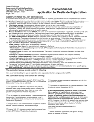 Form DPR-REG-030 Application for Pesticide Registration - California, Page 3