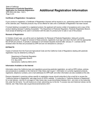 Form DPR-REG-030 Application for Pesticide Registration - California, Page 4