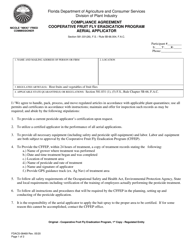 Document preview: Form FDACS-08469 Compliance Agreement Cooperative Fruit Fly Eradication Program Aerial Applicator - Florida