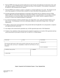 Form FDACS-08469 Compliance Agreement Cooperative Fruit Fly Eradication Program Aerial Applicator - Florida, Page 2