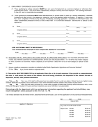 Form FDACS-13607 Pest Control Examination Application - Florida, Page 2