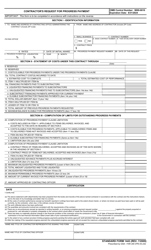 Form SF-1443 Contractor&#039;s Request for Progress Payment