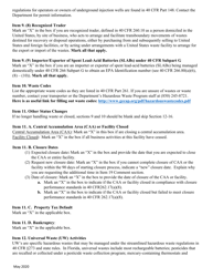 Instructions for DEP Form 62-730.900(1)(B), 8700-12FL Florida Notification of Regulated Waste Activity - Florida, Page 6