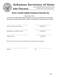 Certificate of Organization for a Series Limited Liability Company - Arkansas, Page 2