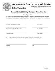 Application for Certificate of Registration of Foreign Series Limited Liability Company - Arkansas, Page 2