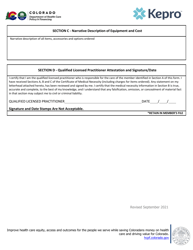 Health First Colorado Certificate of Medical Necessity for Oxygen Benefits - Colorado, Page 2