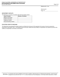 Form RW09-02 Appearance Information Package - California, Page 6