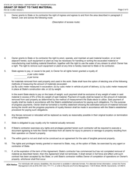 Form RW08-10 Grant of Right to Take Material - California, Page 2