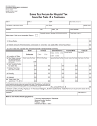 Form DR0155 &quot;Sales Tax Return for Unpaid Tax From the Sale of a Business&quot; - Colorado, Page 2