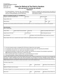 Form DR0137B &quot;Claim for Refund of Tax Paid to Vendors&quot; - Colorado, Page 4