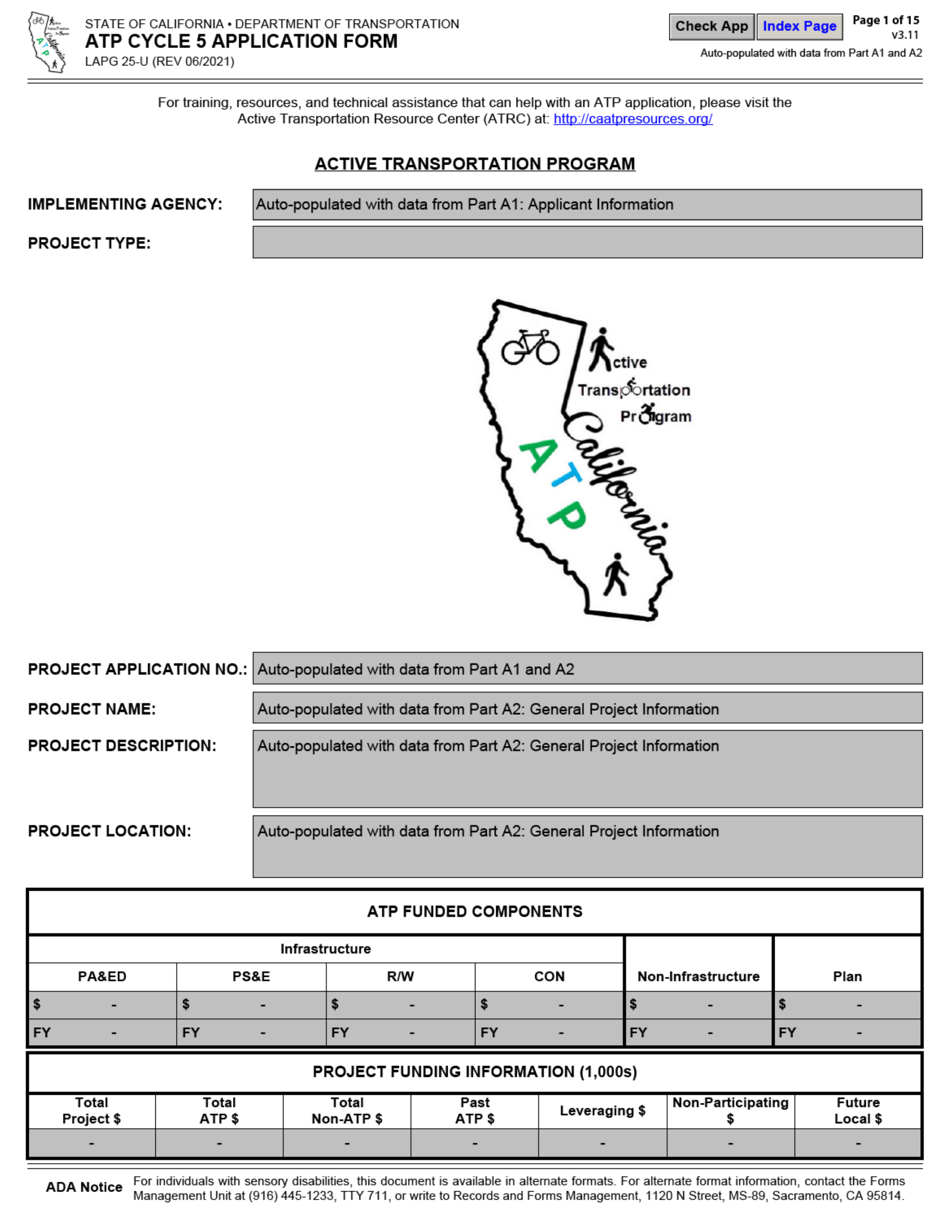 Form LAPG25-U ATP Cycle 5 Application Form - California, Page 1