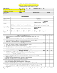 &quot;Adult Day Care Center Monitoring Form&quot; - Georgia (United States)