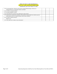 Adult Day Care Center Monitoring Form - Georgia (United States), Page 5