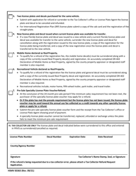 Form HSMV83363 Application for License Plate and Decal Refund - Florida, Page 2