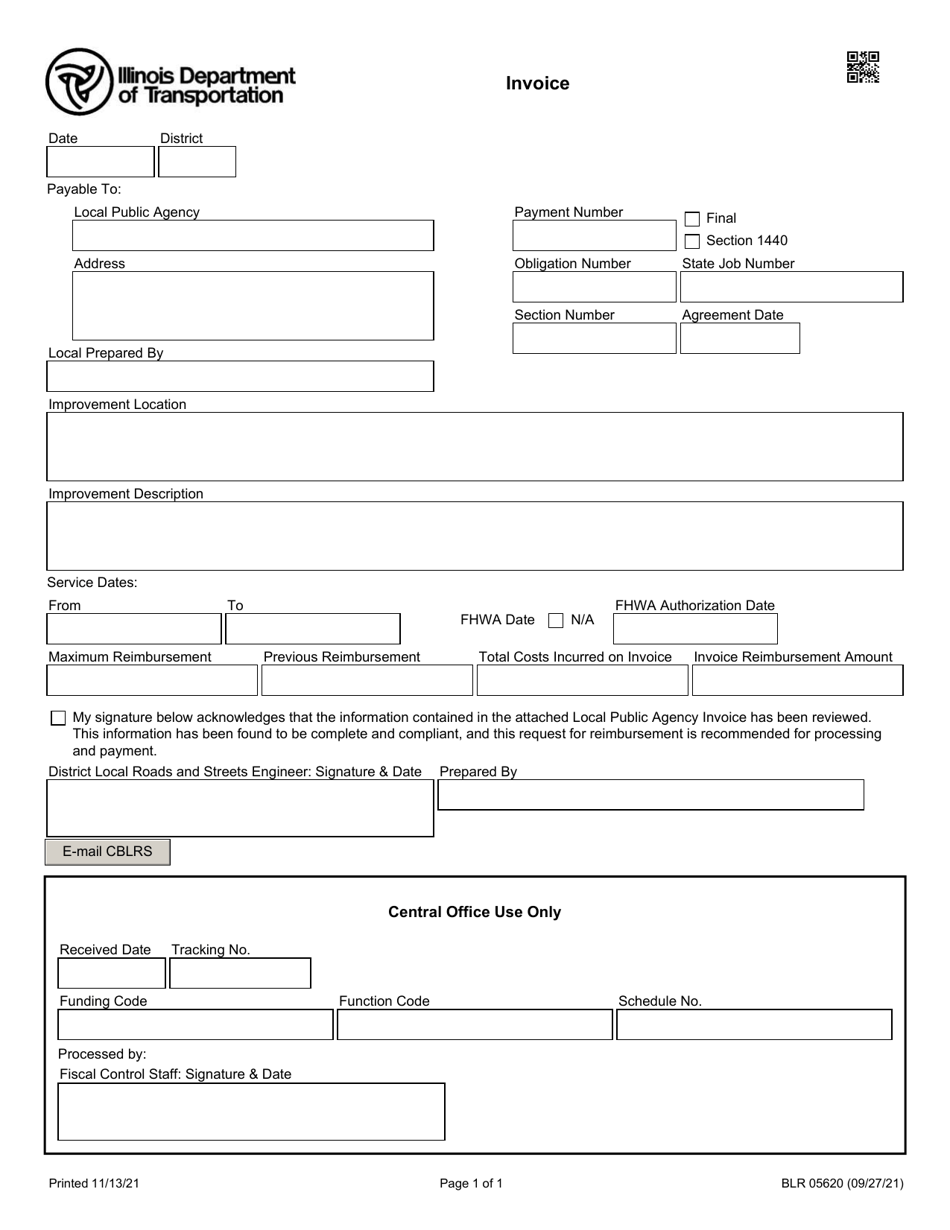 Form BLR05620 Invoice - Illinois, Page 1