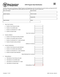 Document preview: Form BSPE1003 Cps Program Seat Distribution - Illinois