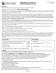 Form ITD3170 Application for Vehicle or Vessel Dealership License - Idaho