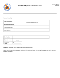 Document preview: Form ITD4014 Credit Card Payment Authorization Form - Idaho