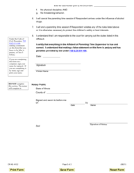 Form OP-AS410.2 Affidavit of Parenting Time Supervisor - Illinois, Page 2