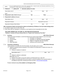 Form OP-E404.3 Emergency Order of Protection - Illinois, Page 2