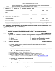 Form OP-P405.3 Order of Protection - Illinois, Page 2