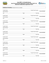 DNR Form 542-0985 Iowa Environmental Application System (Iowa Easy Air) Electronic Subscriber Agreement Form - Iowa, Page 3