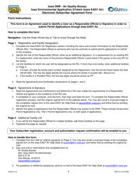 DNR Form 542-0985 Iowa Environmental Application System (Iowa Easy Air) Electronic Subscriber Agreement Form - Iowa, Page 4