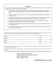 Form DSD CDTS38 Driver Training School Application for Branch License - Illinois, Page 2