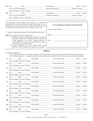 Form DSD CDTS99 Schedule II Safety Inspection Enhanced Skills Driving School Motor Vehicle Fleet (Supplement - Additions and Deletions) - Illinois, Page 2