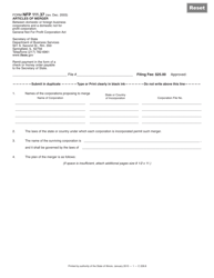 Document preview: Form NFP111.37 Articles of Merger - Illinois