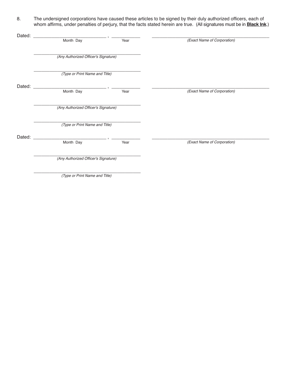 Form NFP111.37 Articles of Merger - Illinois, Page 4