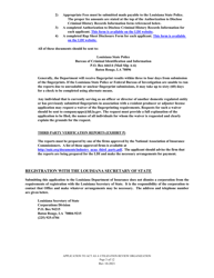 Application to Act as a Utilization Review Organization in the State of Louisiana - Louisiana, Page 3
