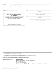 Form MNPCA-6A &quot;Restated Articles of Incorporation&quot; - Maine, Page 2