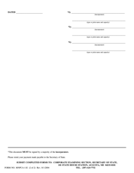 Form MNPCA-11E Voluntary Dissolution by Incorporators - Maine, Page 2