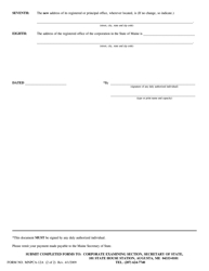 Form MNPCA-12A &quot;Amended Application for Authority to Carry on Activities&quot; - Maine, Page 2