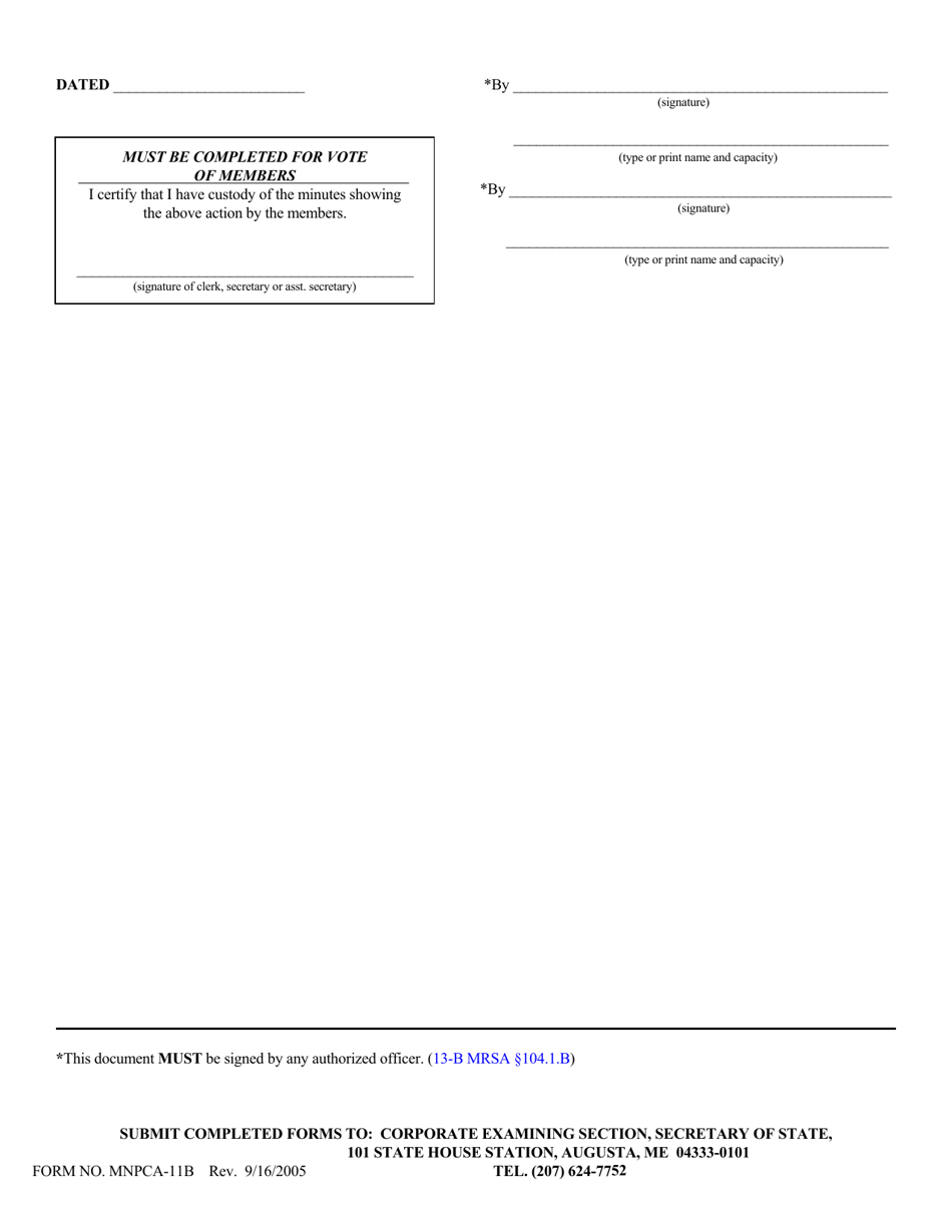 Form MNPCA-11B Download Fillable PDF or Fill Online Statement of ...