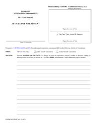 Form MNPCA-9 &quot;Articles of Amendment&quot; - Maine