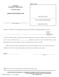 Document preview: Form MNPCA-14 Application for Excuse - Maine