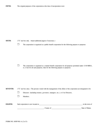 Form MNP-981-A Certificate of Organization - Maine, Page 2