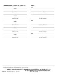 Form MLC-6 Certificate of Organization - Maine, Page 2
