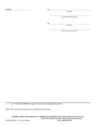 Form MLC-3 Change of Clerk and/or Address - Maine, Page 2